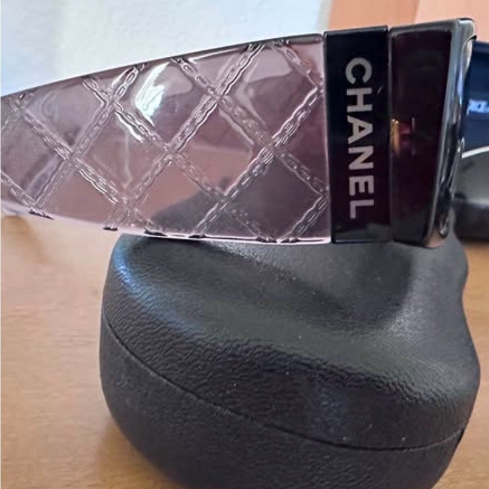 CHANEL Quilted Tortoise Sunglasses